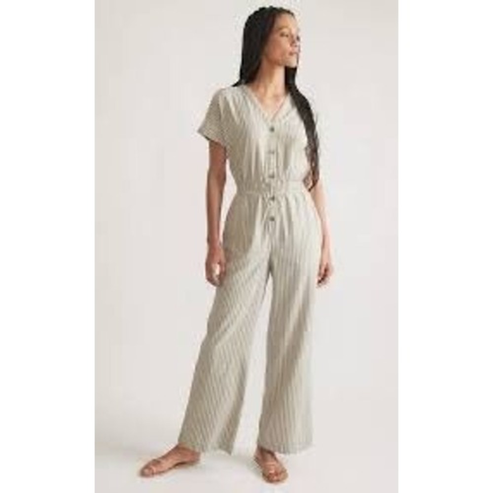 Marine Layer striped jumpsuit Sz L